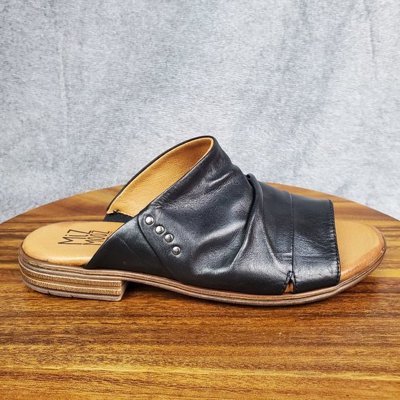 Miz Mooz Shoes - Miz Mooz Black Leather Slip-On Mule – Comfortable Women’s Sandal